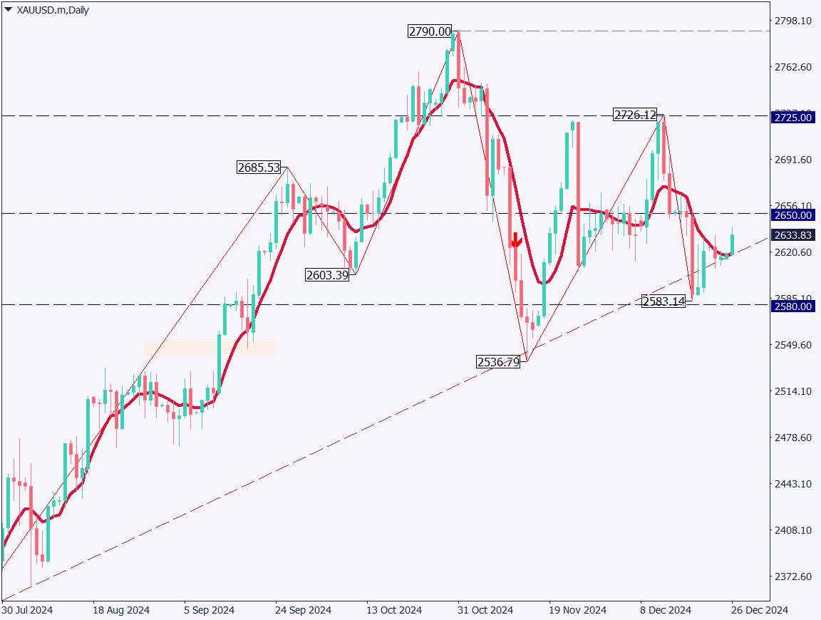 Gold Slightly Rebounds as 2025 Rate Cut Expectations Decrease【December 27, 2024】