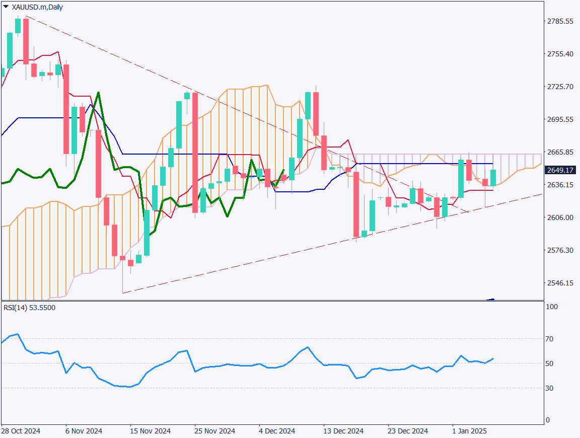 Gold Remains Range-Bound as Fed Rate Cut Expectations Diminish【January 8, 2025】